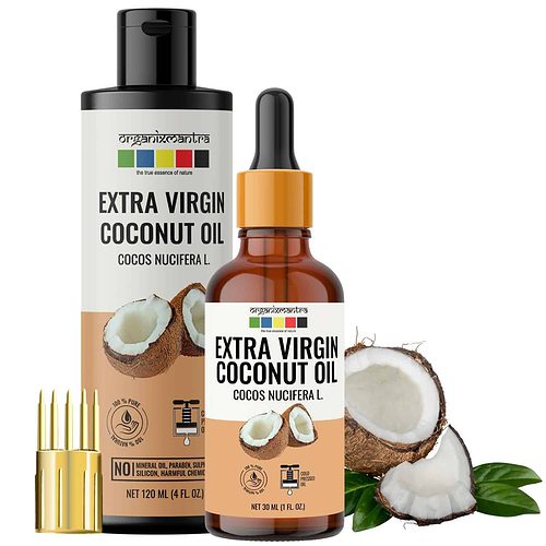 Extra Virgin Coconut Oil Carrier Oil, Organic, Cold Pressed