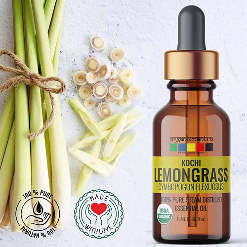Kochi Lemongrass Essential Oil, Organic Pure Natural Essential Oils