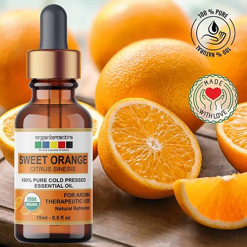 Sweet Orange Essential Oil, Organic Pure Natural Essential Oils